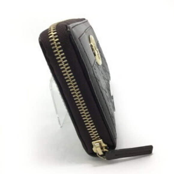 Gucci Shima Leather Long Zip Around Wallet Brown - Picture 3 of 9